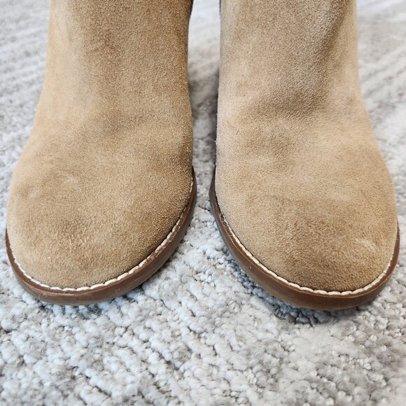 Lucky Brand womens Yakeena brown suede wedge bootie boot size 7.5 - Picture 2 of 11